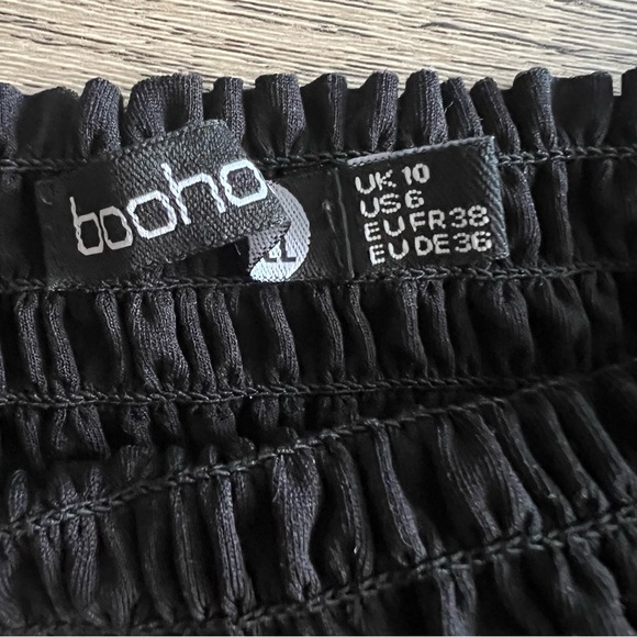 Boohoo Crop Top Black Womens US 6 - Picture 3 of 3